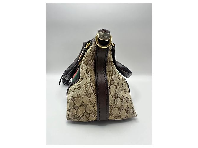 Bamboo Borsa Hobo Gucci Rania Tela Monogram GG - vista 4