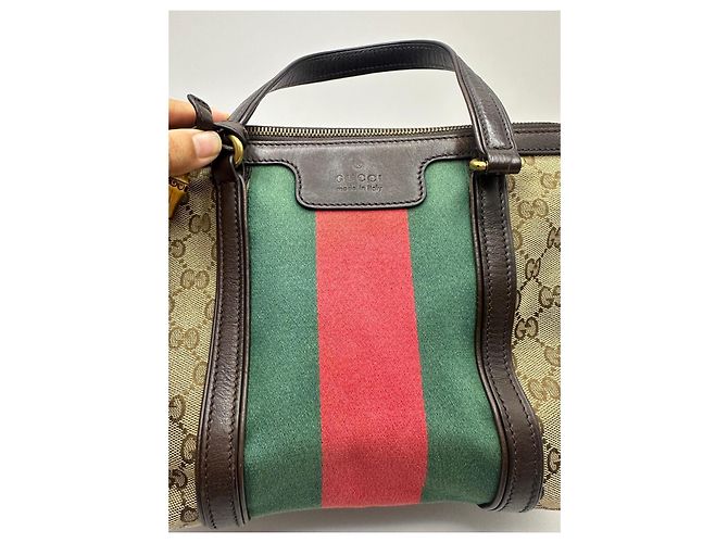 Bamboo Borsa Hobo Gucci Rania Tela Monogram GG - vista 6