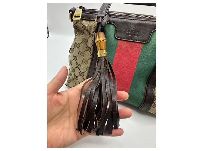 Bamboo Borsa Hobo Gucci Rania Tela Monogram GG - vista 7