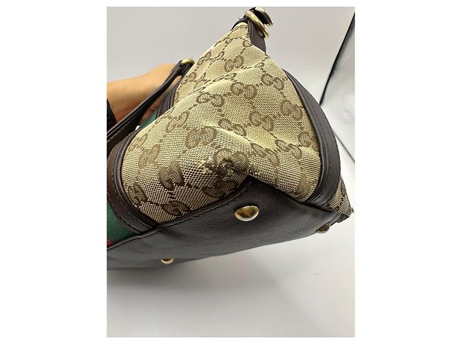 Bamboo Borsa Hobo Gucci Rania Tela Monogram GG - vista 9