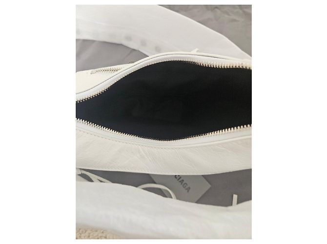 Balenciaga Le Cagole Borsa a Tracolla - Pelle Bianca - vista 13