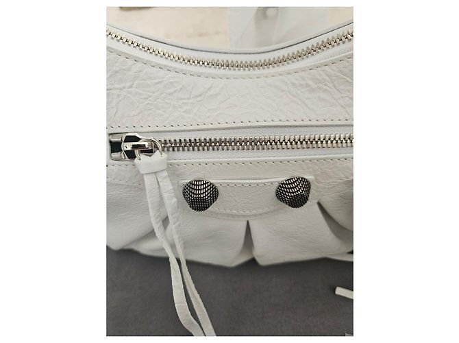 Balenciaga Le Cagole Borsa a Tracolla - Pelle Bianca - vista 17