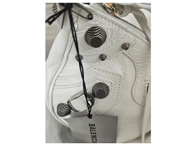 Balenciaga Le Cagole Borsa a Tracolla - Pelle Bianca - vista 5