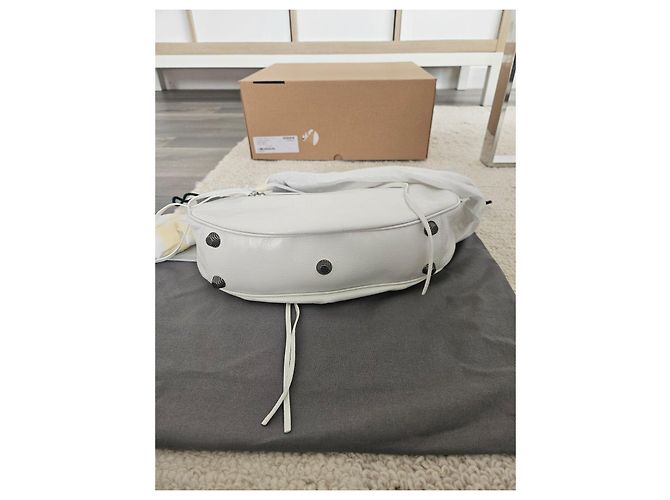 Balenciaga Le Cagole Borsa a Tracolla - Pelle Bianca - vista 6
