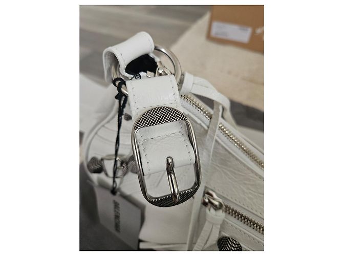 Balenciaga Le Cagole Borsa a Tracolla - Pelle Bianca - vista 7