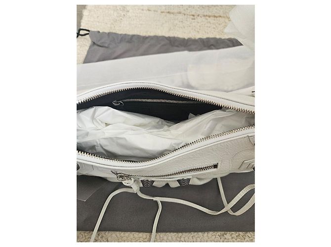 Balenciaga Le Cagole Borsa a Tracolla - Pelle Bianca - vista 8