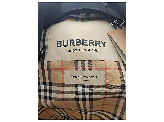 Burberry The Kensington Gabardina de algodón negra - vista 10