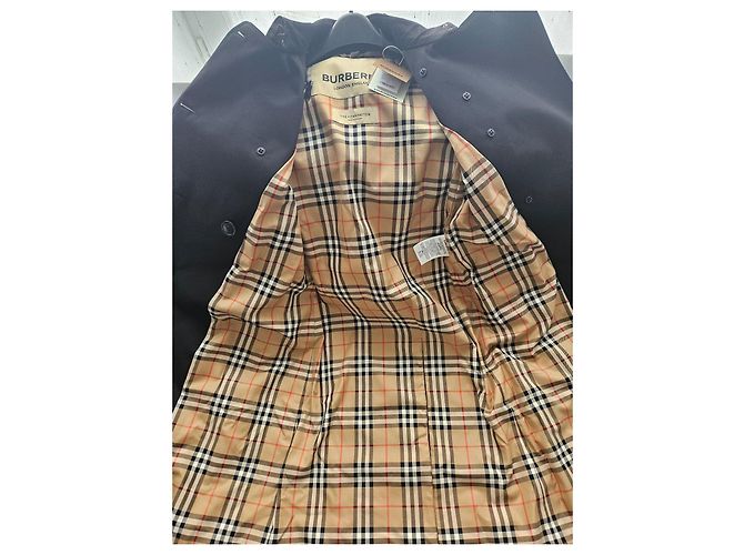 Burberry The Kensington Gabardina de algodón negra - vista 4
