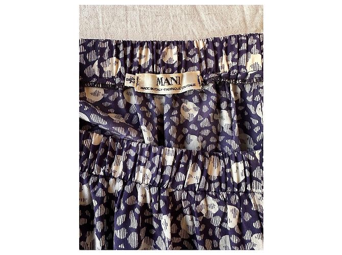 Autre Marque MANI Maxirock Blumenmuster Blau-Weiß - Ansicht 2