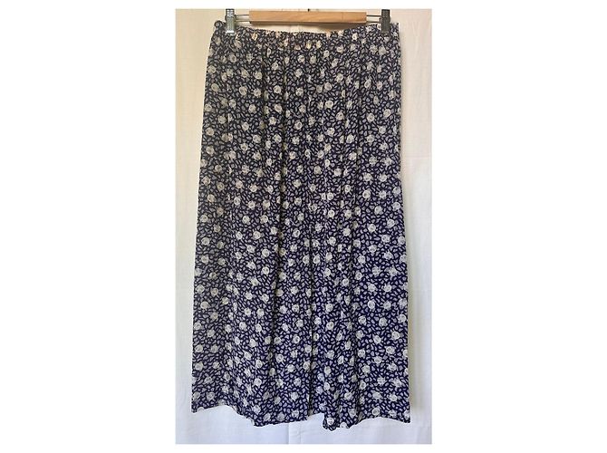 Autre Marque MANI Maxirock Blumenmuster Blau-Weiß - Ansicht 3