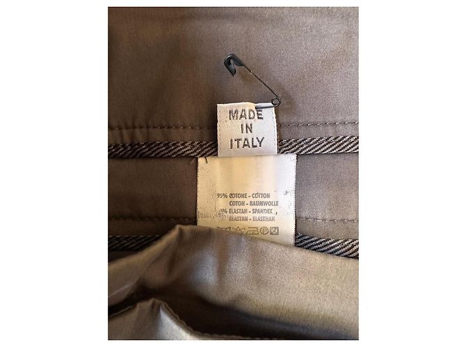 Autre Marque Gunex Brauner Bleistiftrock aus Stretch-Baumwolle - Ansicht 3