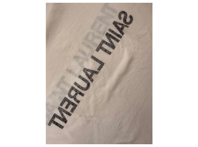 Autre Marque T-shirt Saint Laurent Bianca in Cotone - vista 7