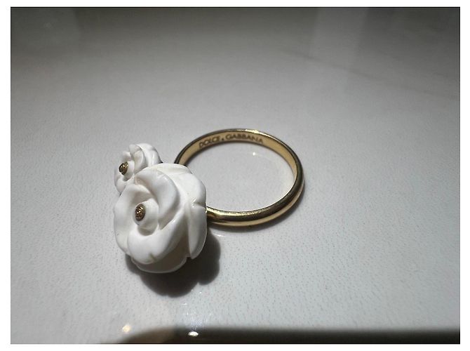 Anello Dolce & Gabbana Mamma in oro 18K e calcedonia bianca - vista 5