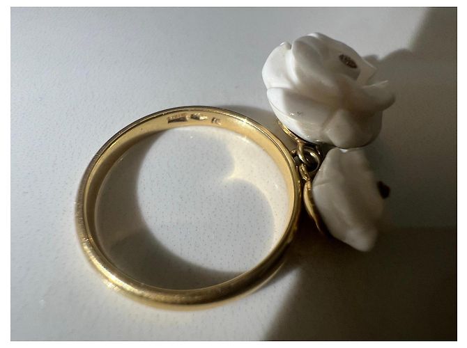 Anello Dolce & Gabbana Mamma in oro 18K e calcedonia bianca - vista 7