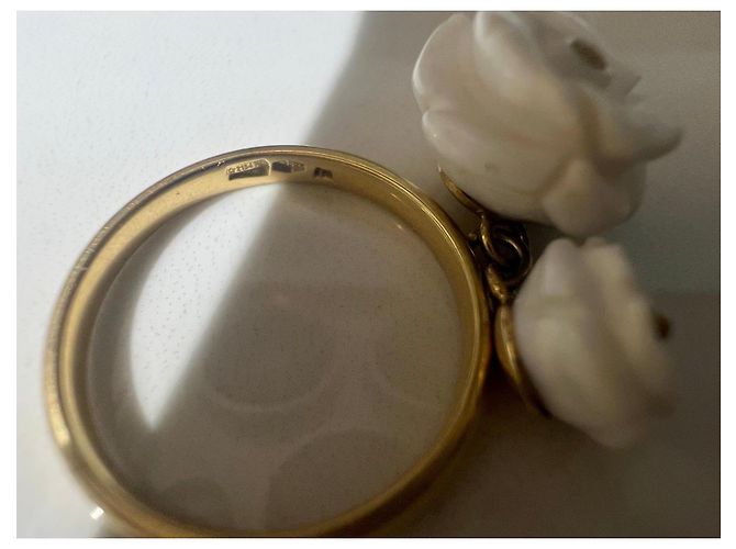 Anello Dolce & Gabbana Mamma in oro 18K e calcedonia bianca - vista 8
