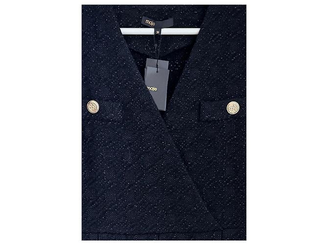 Maje Riolette Tweed-Kleid Schwarz - Ansicht 2