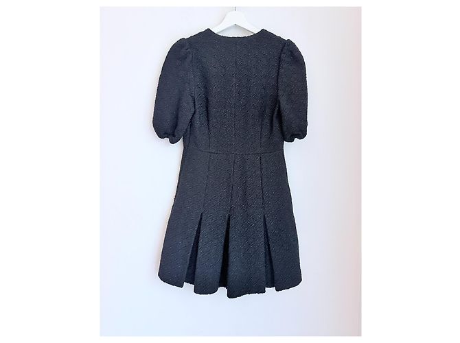 Maje Riolette Tweed-Kleid Schwarz - Ansicht 4