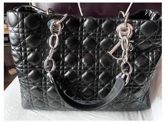 Borsa Christian Dior Lady Dior My ABCDior in pelle nera - vista 6