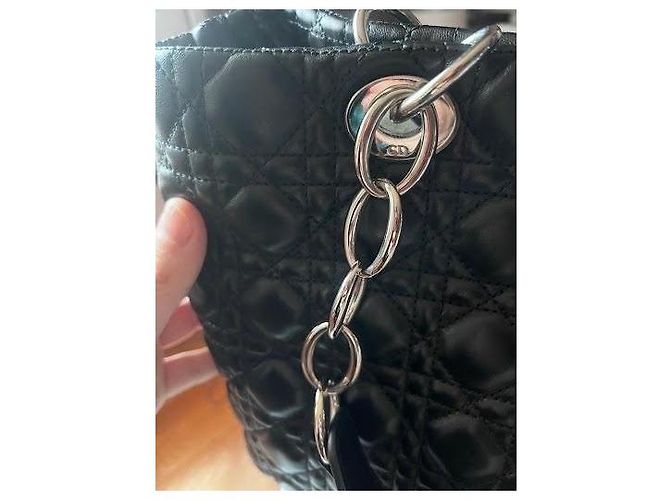 Borsa Christian Dior Lady Dior My ABCDior in pelle nera - vista 8