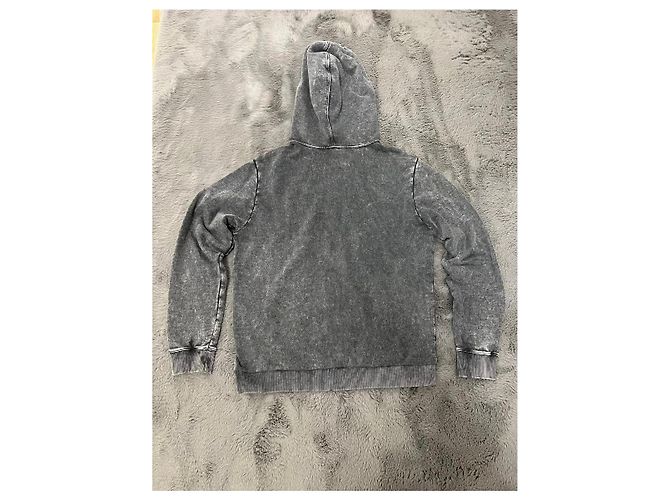 Saint Laurent Hoodie in gewaschenem Grau - Ansicht 2