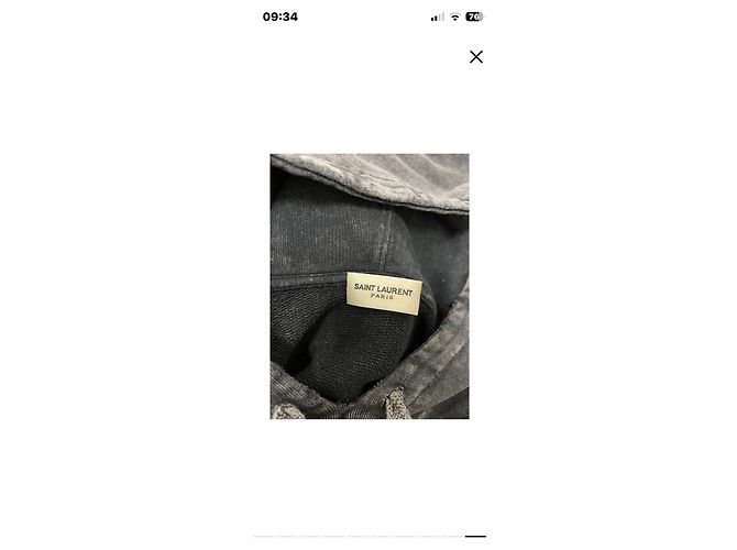 Saint Laurent Hoodie in gewaschenem Grau - Ansicht 4