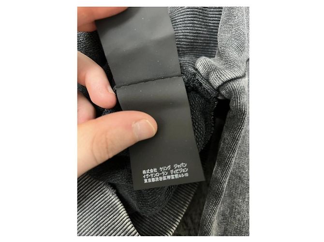 Saint Laurent Hoodie in gewaschenem Grau - Ansicht 8