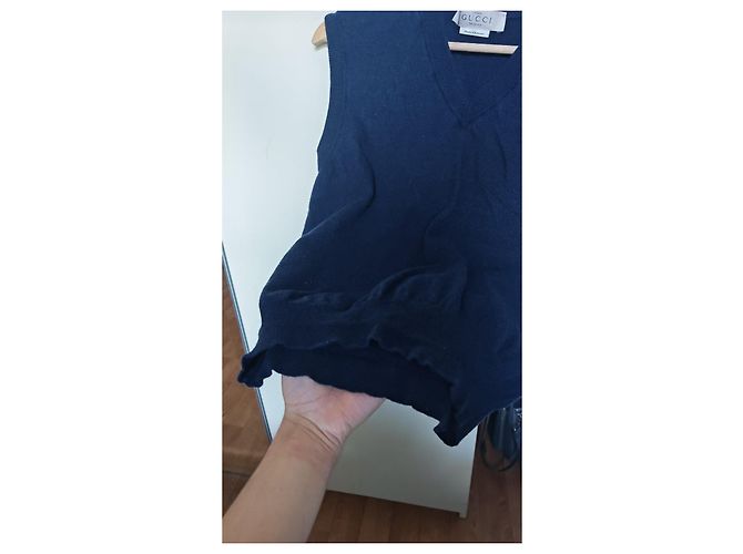 Gucci navy blue wool vest - view 7