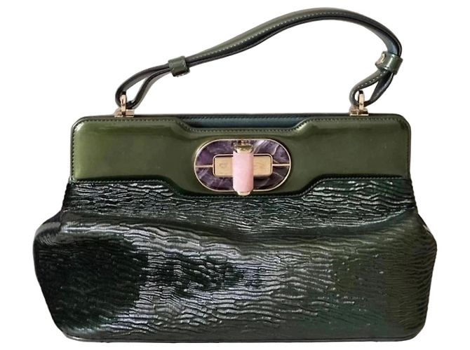 Bolso de piel verde Bulgari - vista 2