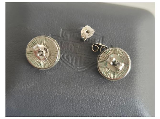 Autre Marque Harley Davidson Ohrringe aus Edelstahl mit Strass Mod Jewelry mit Box Biker Damen - Ansicht 7