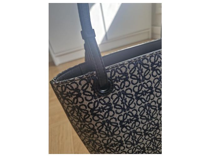 Saco cabas Loewe em tela monogramada e couro - vista 4