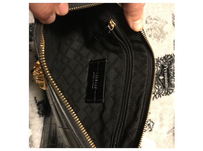 Pochette Versace Medusa in pelle nera - vista 5