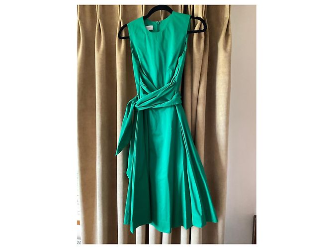 Vestido midi sin mangas verde Hobbs London - vista 2