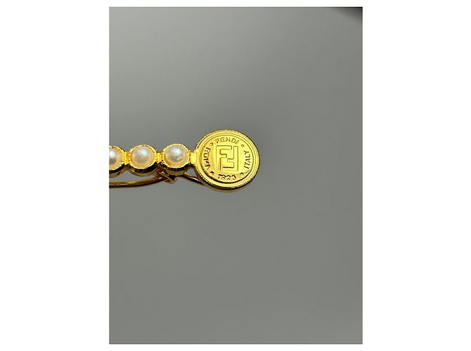 Fendi Haarspange mit Perlen und FF-Logo - Ansicht 9