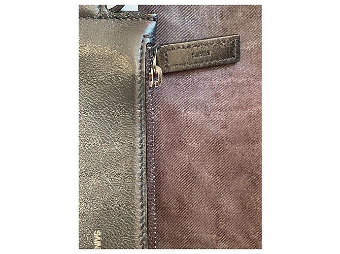 Autre Marque Borsa Saint Laurent Shopper in camoscio nero con borchie - vista 5