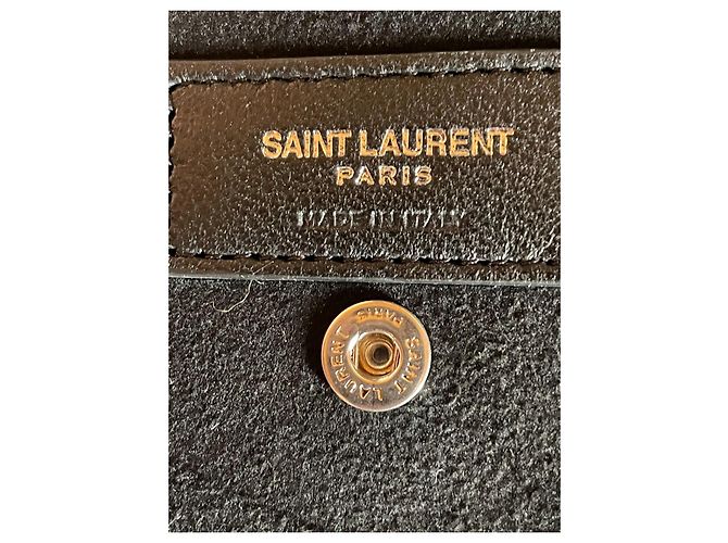Autre Marque Borsa Saint Laurent Shopper in camoscio nero con borchie - vista 8