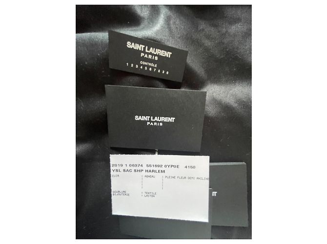 Autre Marque Borsa Saint Laurent Shopper in camoscio nero con borchie - vista 9
