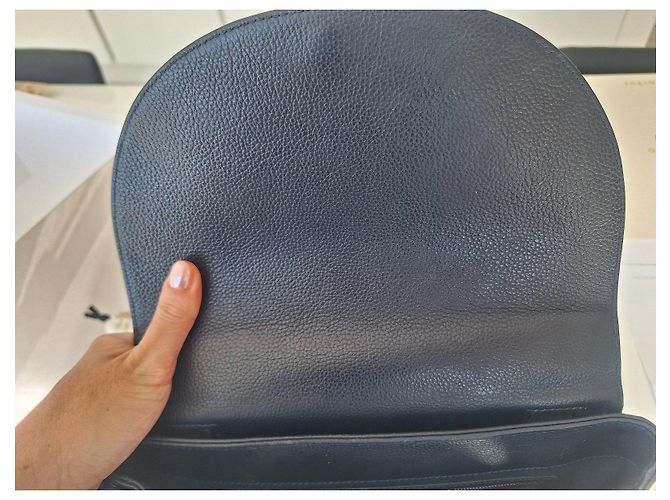 Bolsa Polène em couro azul marinho - vista 5