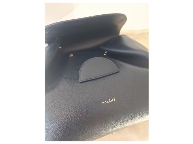 Bolsa Polène em couro azul marinho - vista 6