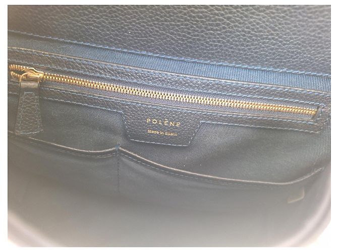 Bolsa Polène em couro azul marinho - vista 7
