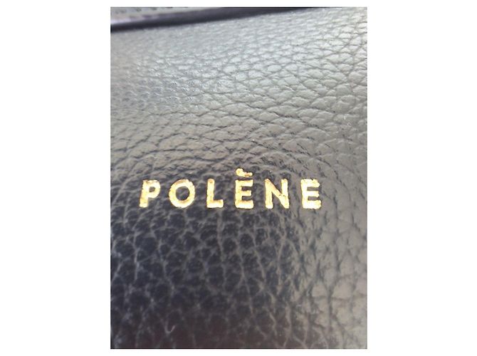 Bolsa Polène em couro azul marinho - vista 8