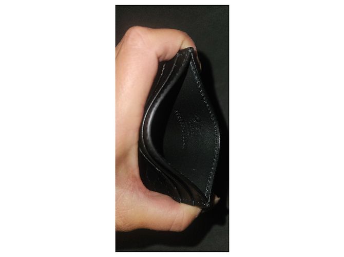 Gucci GG Tarjetero de cuero negro - vista 3
