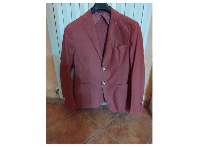 Autre Marque Giacca J.Key uomo in cotone rosso - vista 3