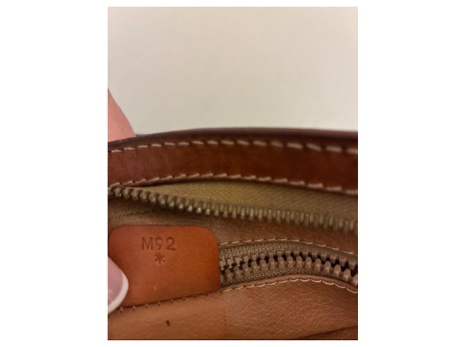 Bolsa de mão em couro marrom Céline Macadam - vista 12