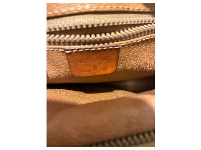 Bolsa de mão em couro marrom Céline Macadam - vista 3