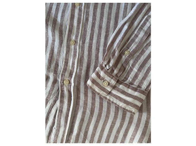 Camicia in lino a righe Polo Ralph Lauren nuova - vista 5