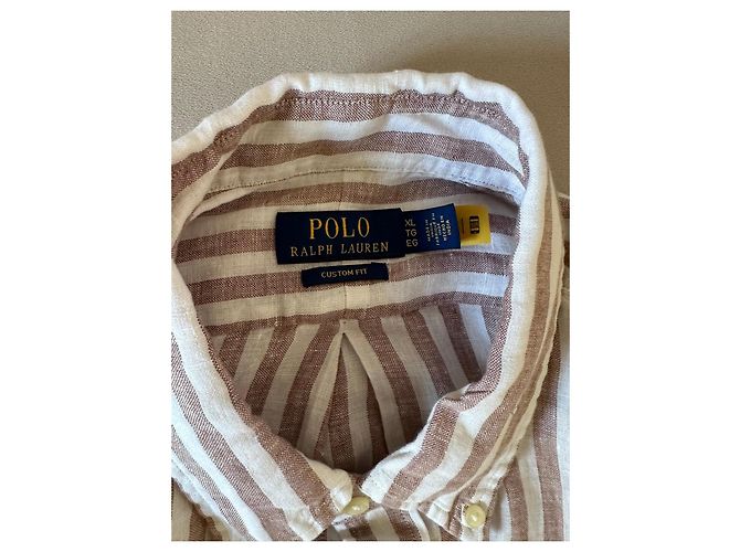 Camicia in lino a righe Polo Ralph Lauren nuova - vista 6