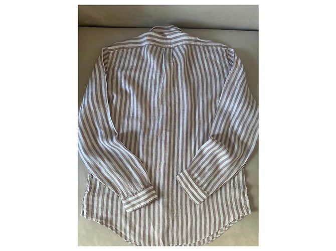 Camicia in lino a righe Polo Ralph Lauren nuova - vista 8