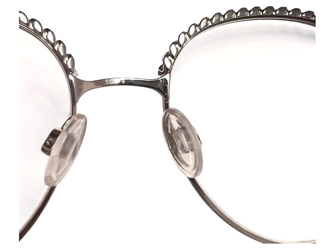 Gafas graduadas redondas de Chanel con detalle de cadena - vista 17
