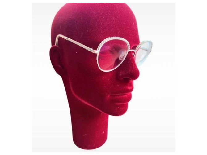 Gafas graduadas redondas de Chanel con detalle de cadena - vista 3