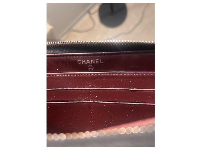 Timeless Chanel Portafoglio Lungo con Zip Classique in pelle di agnello nera – Full Set - vista 3